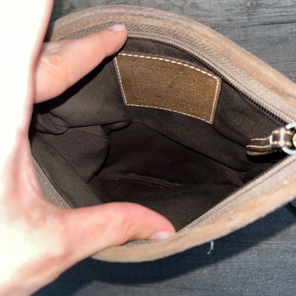 Coach Monogram Messenger suede/canvas Bag 1584 - Picture 13 of 16